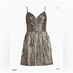 NWOT Michael Kors Metallic Gold Mini Dress
